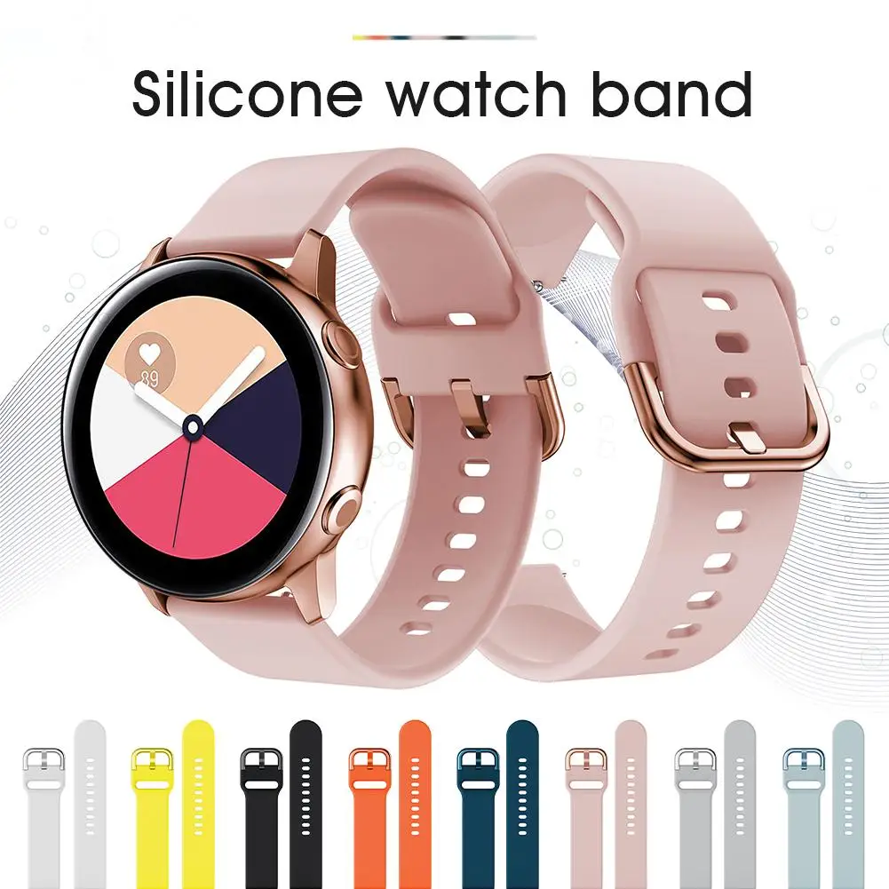 Ремешок силиконовый для Samsung Galaxy Watch Active, браслет с пряжкой, аксессуары для смарт-часов, 20 мм
Ремешок силиконовый для Samsung Galaxy Watch Active, браслет с пряжкой, аксессуары для смарт-часов, 20 мм