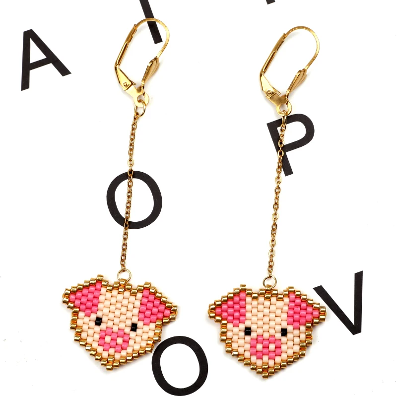 FAIRYWOO Pink Earring Pig Jewelry Cute Lovely 2019 Year of birthday Gifts Girls Fashion Earring Handmade Beaded Drop Earring
FAIRYWOO Pink Earring Pig Jewelry Cute Lovely 2019 Year of birthday Gifts Girls Fashion Earring Handmade Beaded Drop Earring