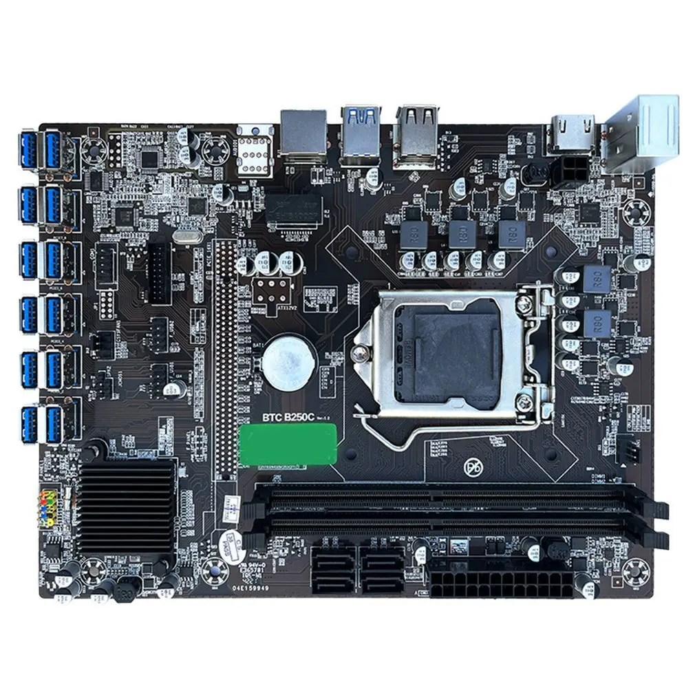 Материнская плата B250 BTC для майнинга 12 PCI-E, поддержка 12 видеокарт LGA 1151 DDR4, память USB3.0 для машины BTC для майнинга биткоинов
Материнская плата B250 BTC для майнинга 12 PCI-E, поддержка 12 видеокарт LGA 1151 DDR4, память USB3.0 для машины BTC для майнинга биткоинов
