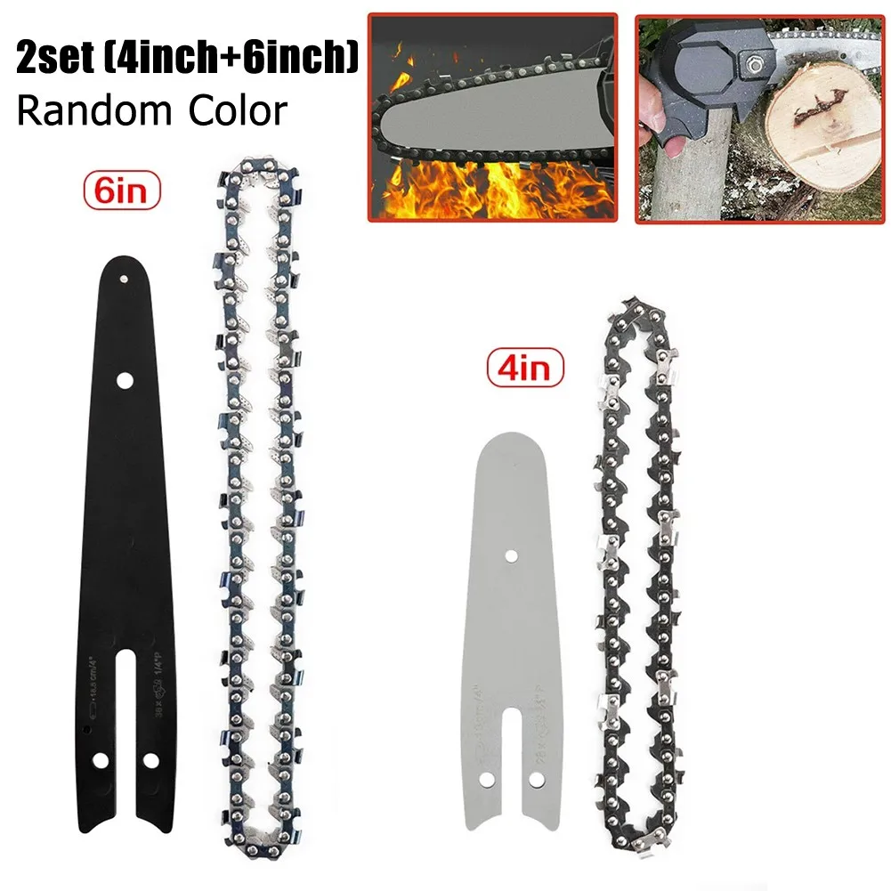 2 Sets Steel 4inch+6Inch Chainsaw Guide Bar And Saw Chain Set Fits Electric Chain Saw Wood Cutter Well Resistance
2 Sets Steel 4inch+6Inch Chainsaw Guide Bar And Saw Chain Set Fits Electric Chain Saw Wood Cutter Well Resistance
