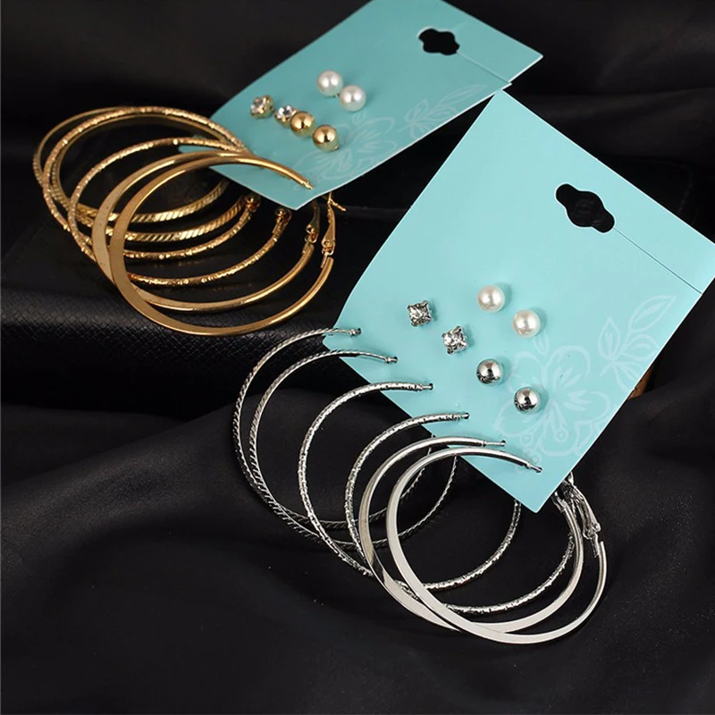 Simulated Pearl Clip Cuff Earring Set For Women Vintage Punk Gold Silver Color Crystal Party Jewelry 6 Pairs/Set
Simulated Pearl Clip Cuff Earring Set For Women Vintage Punk Gold Silver Color Crystal Party Jewelry 6 Pairs/Set
