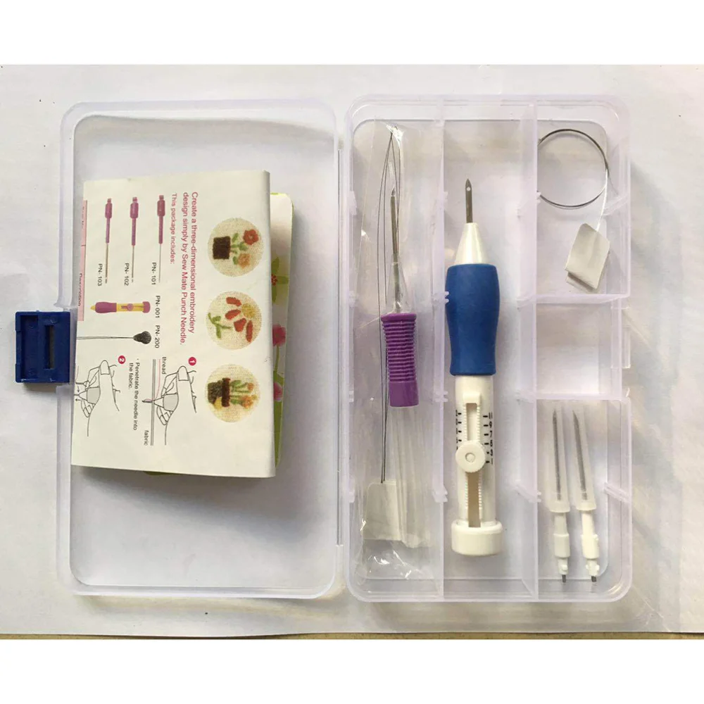 Embroidery Punch Needle Kit Stitching Tool Set Embroidery Pen Set Knitting Sewing Tools 
Embroidery Punch Needle Kit Stitching Tool Set Embroidery Pen Set Knitting Sewing Tools