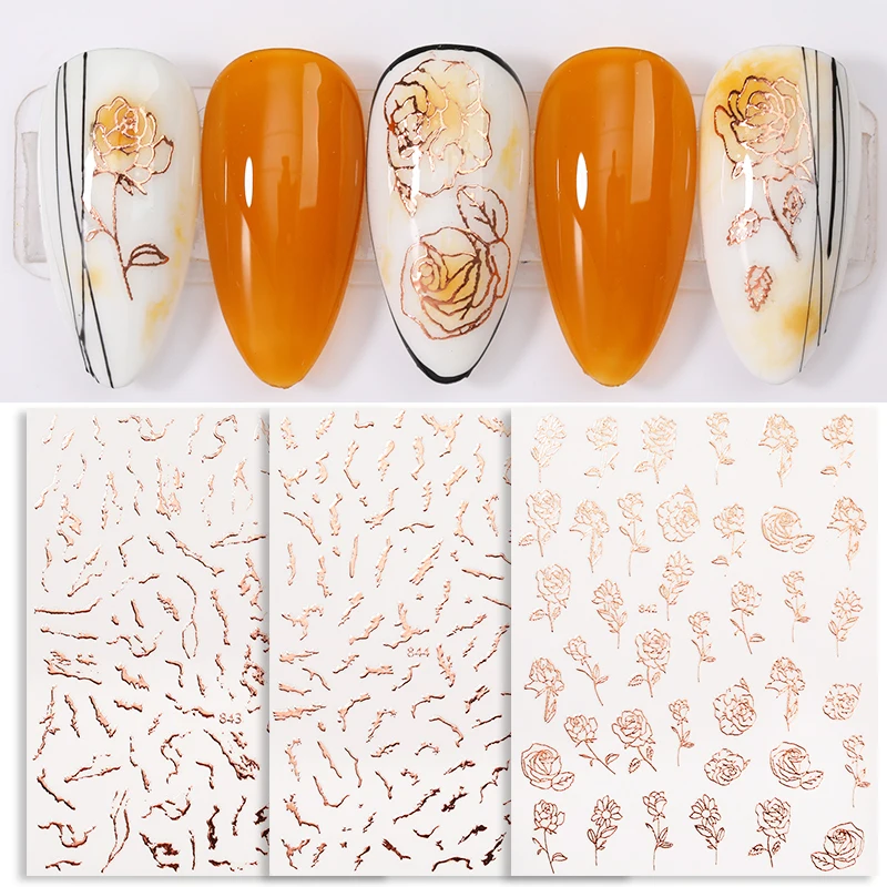1pc Rose Gold Marble Water Ripple Nail Stickers Light Water Mark Nail Decals Nail Art Nail Decoration
1pc Rose Gold Marble Water Ripple Nail Stickers Light Water Mark Nail Decals Nail Art Nail Decoration