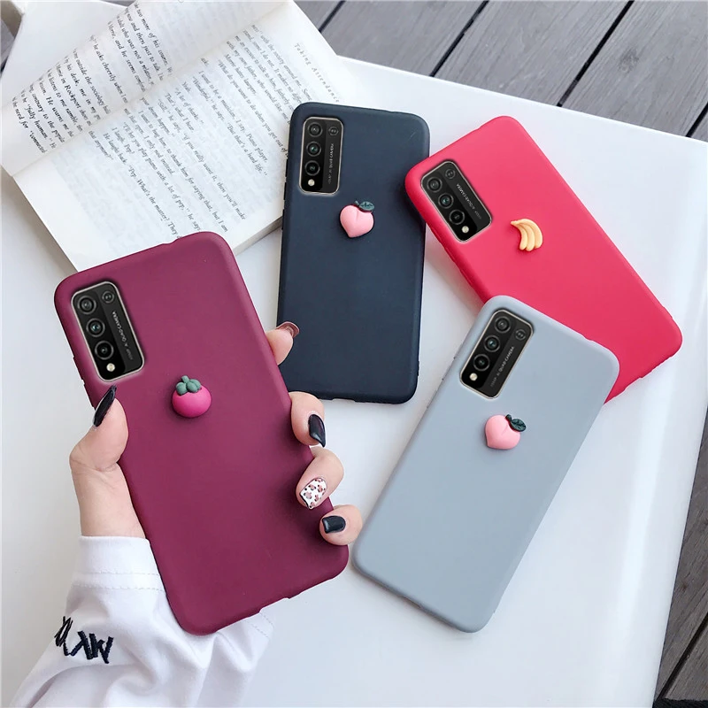 Силиконовый чехол карамельного цвета с 3d фруктами для телефона Huawei Honor 10x Lite Honor10 10