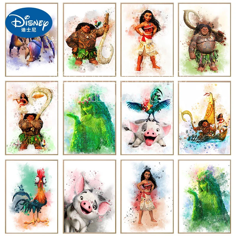 Disney Movie Digital Oil Painting Poster Pua Hei Hei Te Fiti Character Watercolor Wall Art Picture Children'S Room Home Decorati
Disney Movie Digital Oil Painting Poster Pua Hei Hei Te Fiti Character Watercolor Wall Art Picture Children'S Room Home Decorati