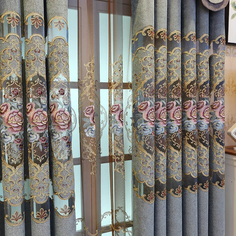 European Style Curtain Living Room Luxury Atmosphere Chenille Embroidery Hollow Out Curtain New Chinese Style Luxury Living Room
European Style Curtain Living Room Luxury Atmosphere Chenille Embroidery Hollow Out Curtain New Chinese Style Luxury Living Room