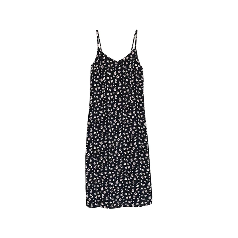 2021 Summer 6-color Sling Adjustable Flower Print Chiffon Dress Women Korean Loose V-neck Open Fork Spaghetti Strap Long Dress
2021 Summer 6-color Sling Adjustable Flower Print Chiffon Dress Women Korean Loose V-neck Open Fork Spaghetti Strap Long Dress