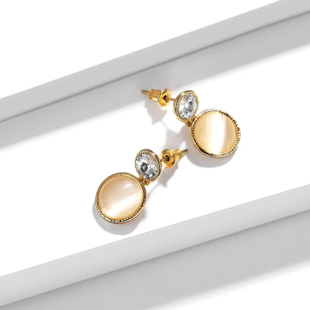 INALIS Hot Fashion Korean Drop Earrings Geometric Round Opal Pendant Earring With Crystal For Women 2021 Modern Female Jewelry
INALIS Hot Fashion Korean Drop Earrings Geometric Round Opal Pendant Earring With Crystal For Women 2021 Modern Female Jewelry