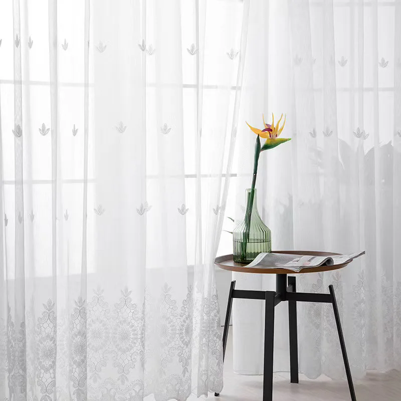 European-Style Beautiful White Embroidery Tulle Curtains for Living Room Geometric Embroidery Window Screens for Bedroom
European-Style Beautiful White Embroidery Tulle Curtains for Living Room Geometric Embroidery Window Screens for Bedroom