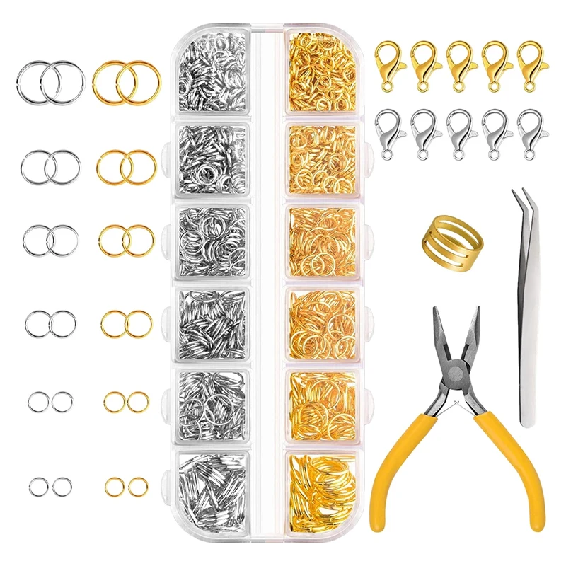1544 Pcs Jump Rings Kit Open Jump Rings Gold Jewelry Making Kit For Making Earring Necklace Bracelet Jewelry Supplies
1544 Pcs Jump Rings Kit Open Jump Rings Gold Jewelry Making Kit For Making Earring Necklace Bracelet Jewelry Supplies