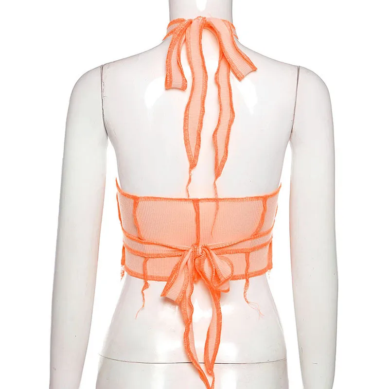 ALLNeon 2000s Fashion Patchwork Hollow Out Bandage Tank Top Y2K Aesthetics Criss-Cross Backless Crop Tops Sexy Orange Vests Club
ALLNeon 2000s Fashion Patchwork Hollow Out Bandage Tank Top Y2K Aesthetics Criss-Cross Backless Crop Tops Sexy Orange Vests Club