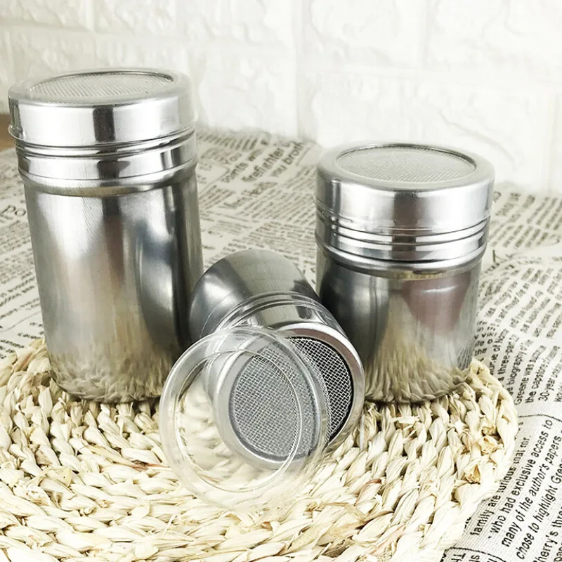 Stainless Steel Powder Sprinkle Extinguishers Tank Gauze Bucket Cocoa Powder Cinnamon Powder Dusting Cans
Stainless Steel Powder Sprinkle Extinguishers Tank Gauze Bucket Cocoa Powder Cinnamon Powder Dusting Cans
