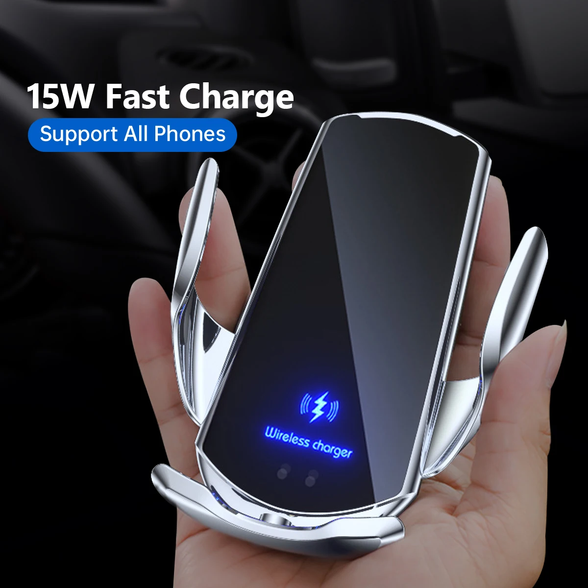 15W QI Wireless Charger Car Mount for Air Vent Mount Car Phone Holder for Samsung S21 S20 S10 Intelligent Infrared Car Charger
15W QI Wireless Charger Car Mount for Air Vent Mount Car Phone Holder for Samsung S21 S20 S10 Intelligent Infrared Car Charger