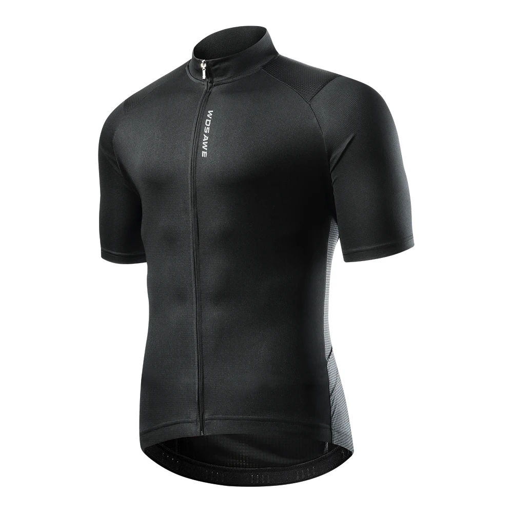 Men's Short Sleeve Cycling Jersey Pro Quick Dry MTB Bicycle Shirt Mountain Bike Downhill Clothing Three rear pockets Black 
Men's Short Sleeve Cycling Jersey Pro Quick Dry MTB Bicycle Shirt Mountain Bike Downhill Clothing Three rear pockets Black