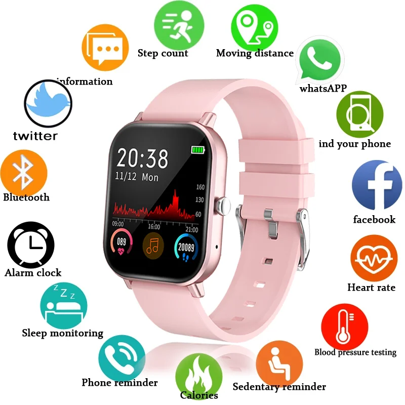 2021 Fashion Smart Watch Ladies Heart Rate Blood Pressure Multifunctional Sport Watch Men Woman Waterproof Smartwatch Women
2021 Fashion Smart Watch Ladies Heart Rate Blood Pressure Multifunctional Sport Watch Men Woman Waterproof Smartwatch Women
