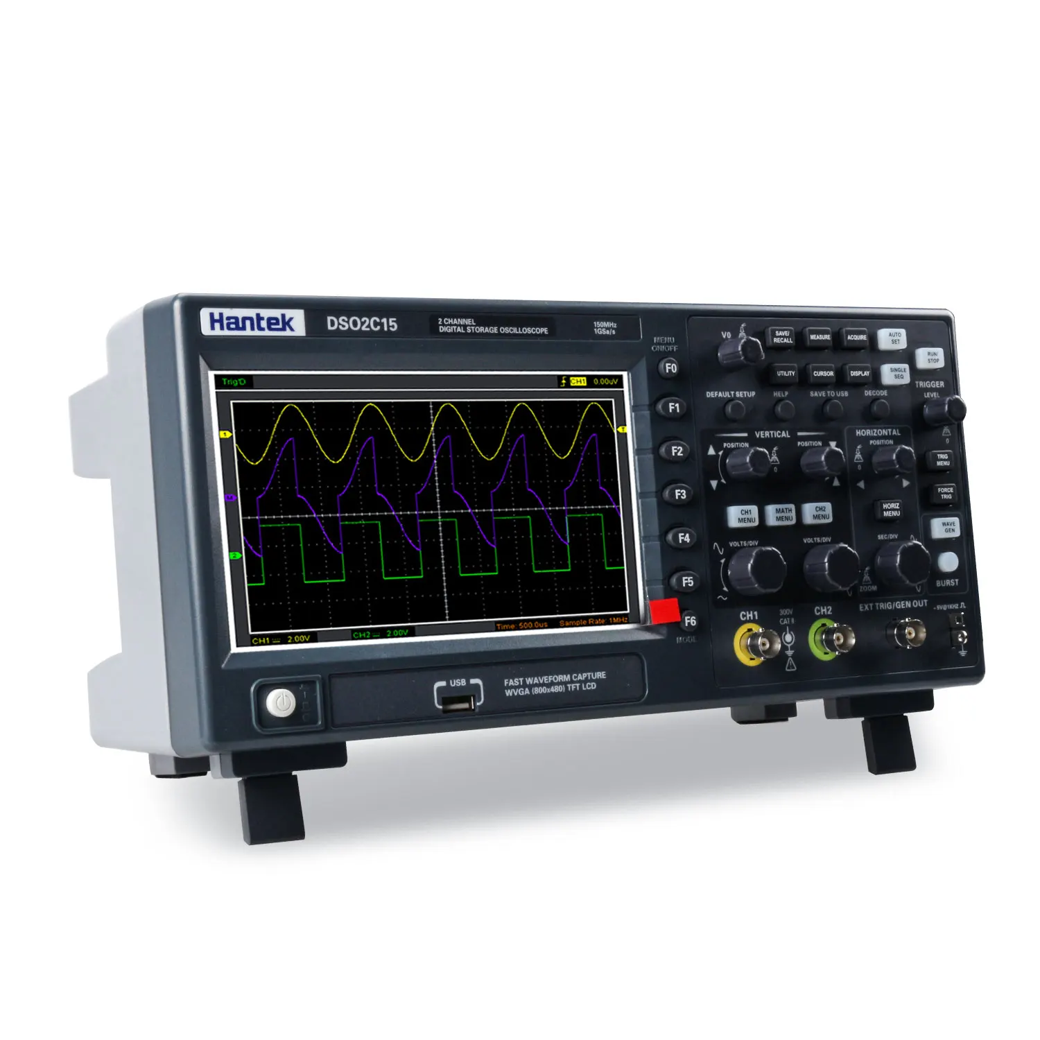 Hantek Digital Oscilloscope DSO2C10 2C15 Storage O 100M/1G Sampling DSO2D10 2D15 2CH+1CH With Signal Source
Hantek Digital Oscilloscope DSO2C10 2C15 Storage O 100M/1G Sampling DSO2D10 2D15 2CH+1CH With Signal Source