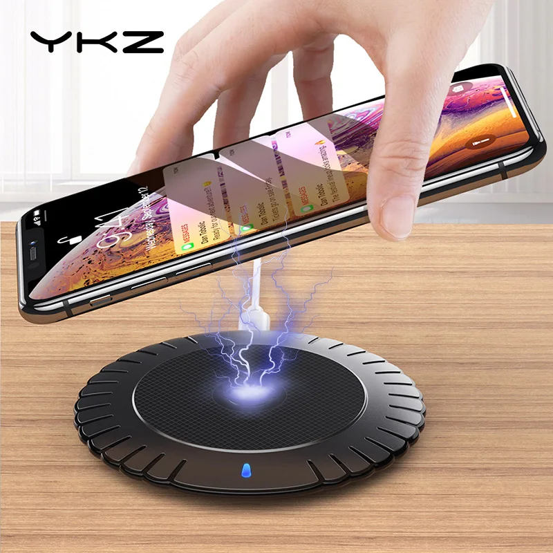 YKZ 5 Вт 10 беспроводное зарядное устройство Qi для iPhone X XS 8 Plus беспроводная зарядная