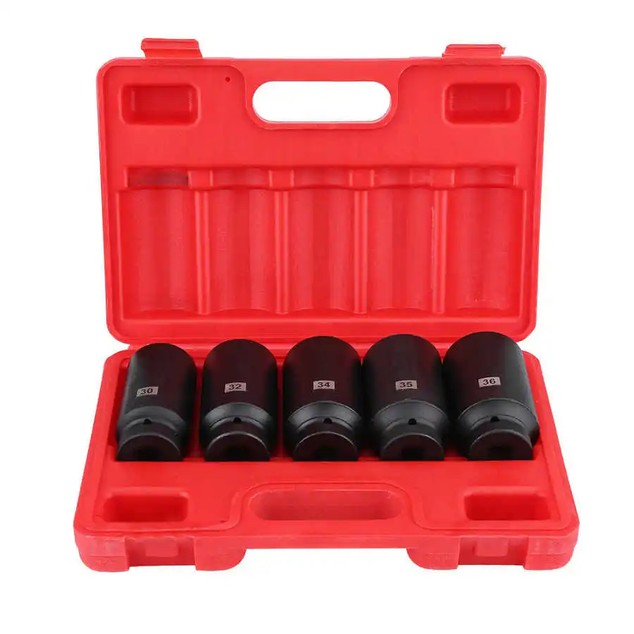 5Pcs Socket Set 1/2" Inch Drive Hub Nut Hex Socket Set Wrench Socket Set 30mm 32mm 34mm 35mm 36mm
5Pcs Socket Set 1/2" Inch Drive Hub Nut Hex Socket Set Wrench Socket Set 30mm 32mm 34mm 35mm 36mm