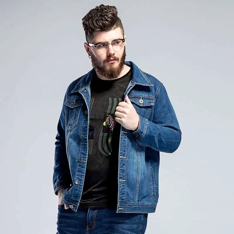 Jeans Jacket Men Autumn Spring Classic Plus Size 7XL 6XL 5XL 4XL 8XL Oversize Coat Stand Collar Casual Fashion Mens Denim Jacket
Jeans Jacket Men Autumn Spring Classic Plus Size 7XL 6XL 5XL 4XL 8XL Oversize Coat Stand Collar Casual Fashion Mens Denim Jacket