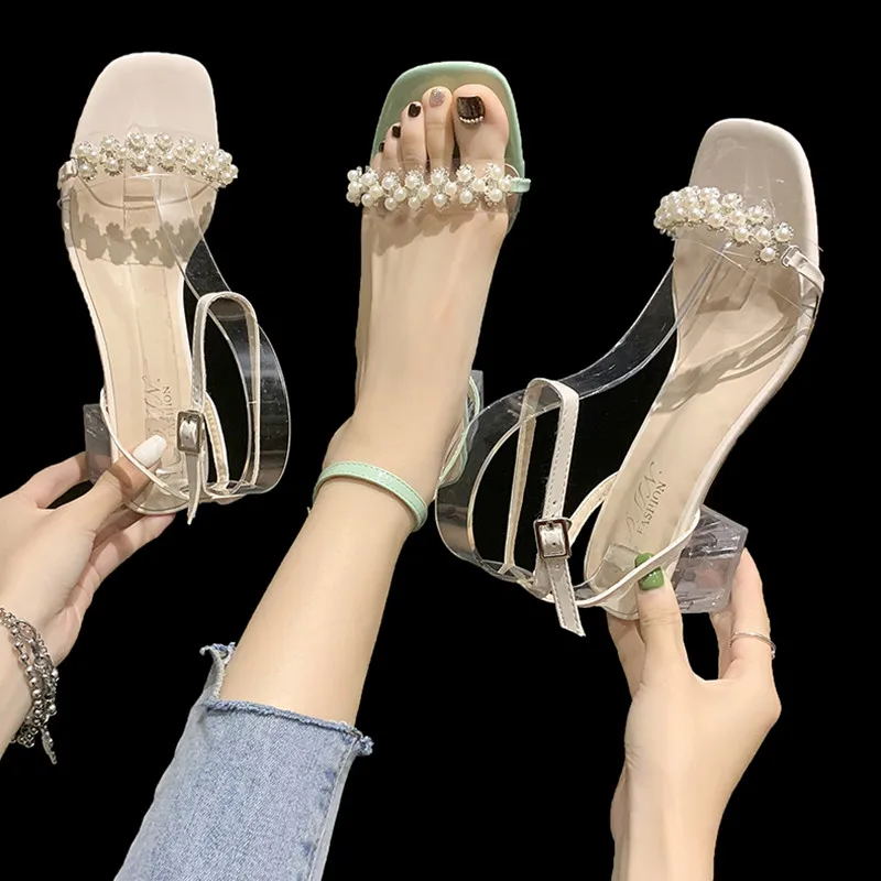 Pearl Sandals Med 2021 Women's Clear Heels Female Shoe Medium New Comfort Girls Rhinestone Beige Fashion Plastic Summer String B
Pearl Sandals Med 2021 Women's Clear Heels Female Shoe Medium New Comfort Girls Rhinestone Beige Fashion Plastic Summer String B