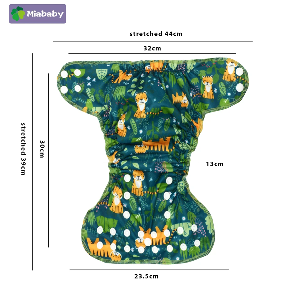Miababy бамбуковые хлопковые подгузники для новорожденных маленькие из ткани AIO
