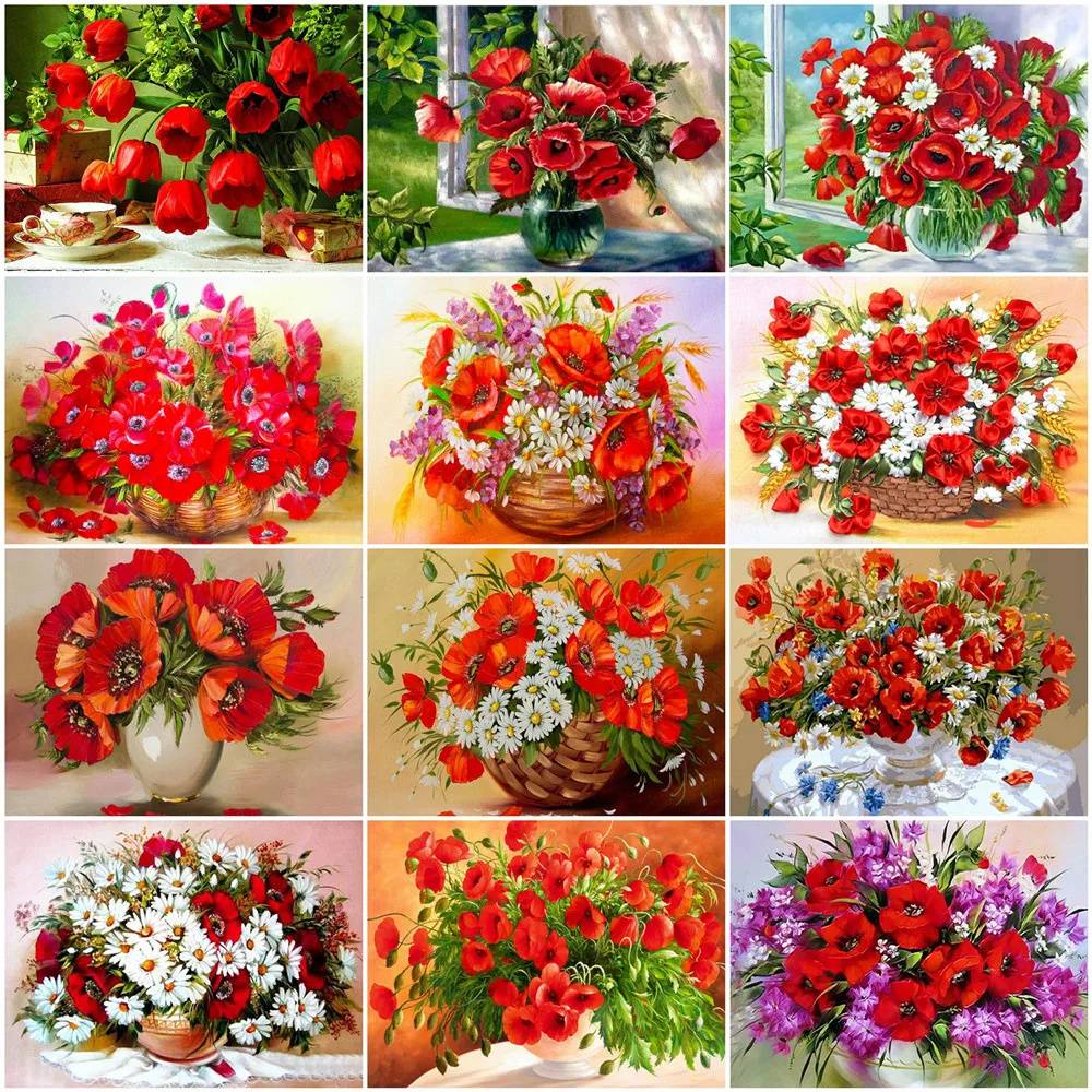 HUACAN 5D Diamond Painting Flower Mosaic Rhinestone Cross Stitch Vase Art Full Square Round DIY Diamond Embroidery Wall Art
HUACAN 5D Diamond Painting Flower Mosaic Rhinestone Cross Stitch Vase Art Full Square Round DIY Diamond Embroidery Wall Art