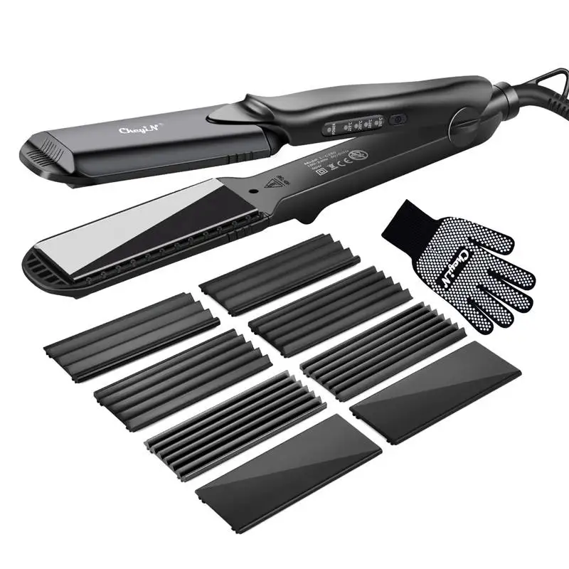4-in-1Interchangeable Plates Fast Hair Straightener Flat Iron Electric Ceramic Hair Curler Crimper Corrugated Wave Hair Styling
4-in-1Interchangeable Plates Fast Hair Straightener Flat Iron Electric Ceramic Hair Curler Crimper Corrugated Wave Hair Styling