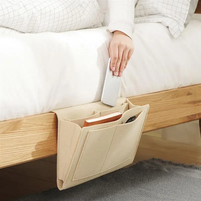 Felt Bedside Storage Bag With Pockets Bedroom Convenient Bed Sofa Desk Hanging Organizer For Phone Magazines Tablet Remotes
Felt Bedside Storage Bag With Pockets Bedroom Convenient Bed Sofa Desk Hanging Organizer For Phone Magazines Tablet Remotes
