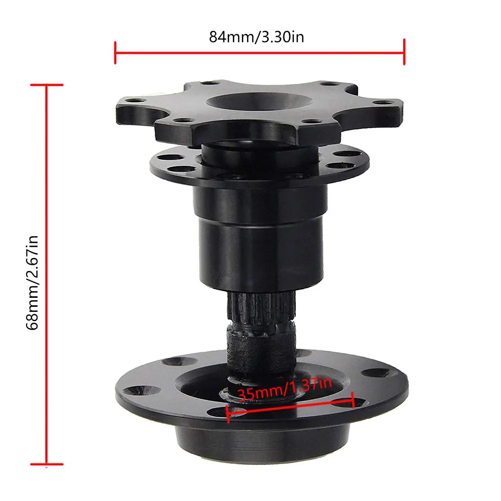 PQY - Universal Steering Wheel Quick Release Hub Boss Kit Wheel Hub Adapter For 6 Hole Steering Wheel Hub PQY3859 Black
PQY - Universal Steering Wheel Quick Release Hub Boss Kit Wheel Hub Adapter For 6 Hole Steering Wheel Hub PQY3859 Black