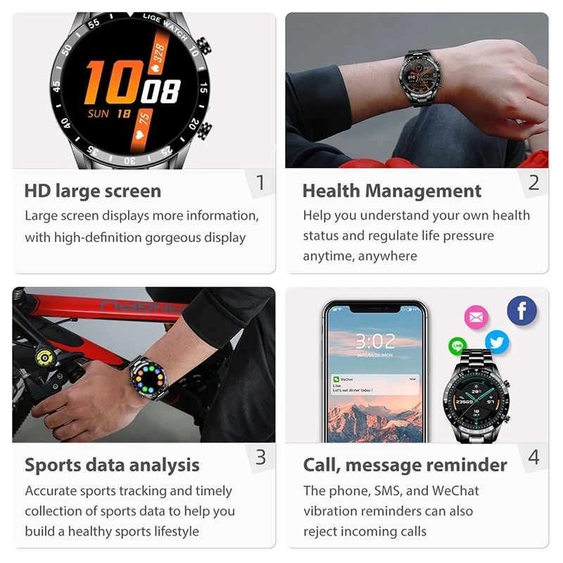 2021 New Luxury Men's Smart Watch Sports music Bluetooth call Full touch Heart rate monitoring multi-function watch for Xiaomi
2021 New Luxury Men's Smart Watch Sports music Bluetooth call Full touch Heart rate monitoring multi-function watch for Xiaomi