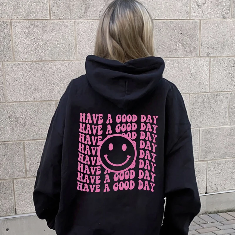 Have A Good Day Hoody retro Women Long Sleeve inspirational Hoodies Pullovers 
Have A Good Day Hoody retro Women Long Sleeve inspirational Hoodies Pullovers