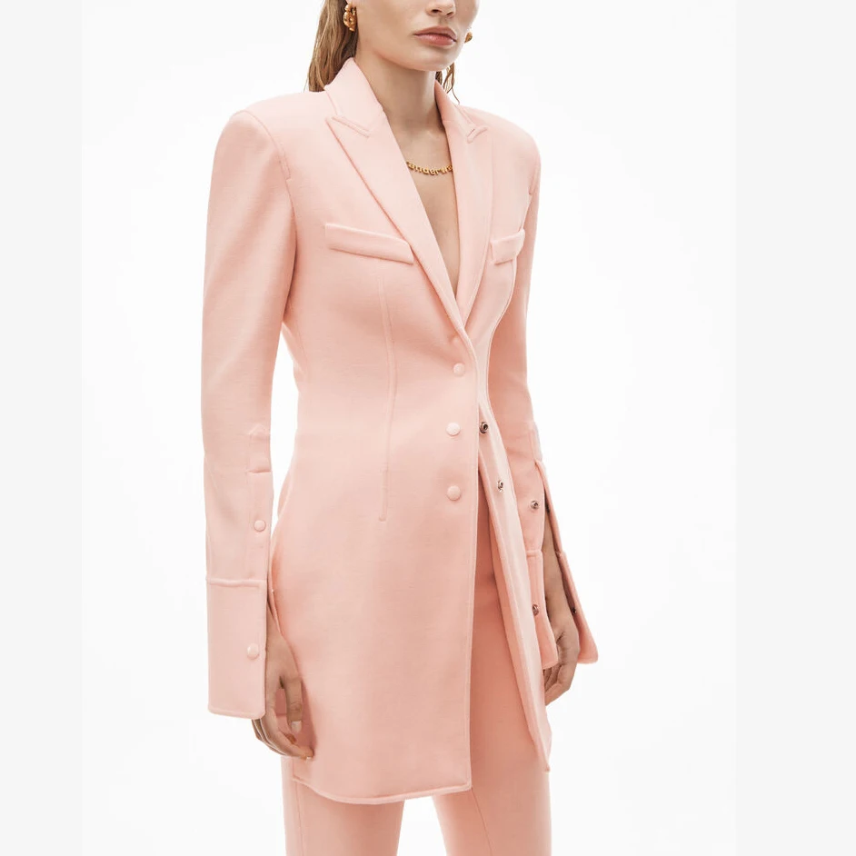 2021NEW autumn and winter mid-length slim velvet casual suit jacket, high-end fashion pink commuter pink slim women's suit
2021NEW autumn and winter mid-length slim velvet casual suit jacket, high-end fashion pink commuter pink slim women's suit