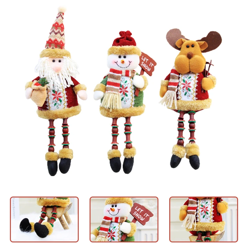 

Рождественская Кукла 2022, украшения для рождественской елки, инновационный лось, Санта, снеговик, декор для детей, новогодний подарок для веч...