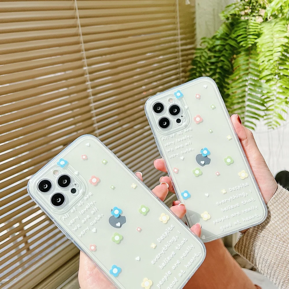 NEW Cute Flowers Clear Phone Case For iPhone 12 11 Pro Max X XR XS Max 7 8 Plus SE 2020 12Mini Camera Protection Soft Back Cover
NEW Cute Flowers Clear Phone Case For iPhone 12 11 Pro Max X XR XS Max 7 8 Plus SE 2020 12Mini Camera Protection Soft Back Cover