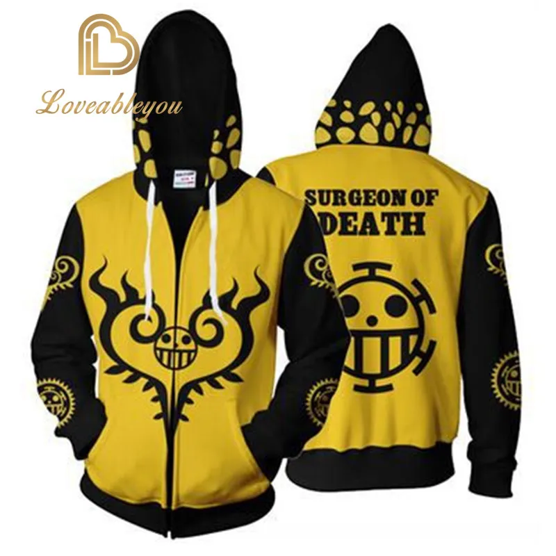 Anime One Piece 3D Hoodie Sweatshirts Trafalgar Law Cosplay Pirates Of Heart zipper Hoodies Tops Outerwear Coat Outfit 5XL
Anime One Piece 3D Hoodie Sweatshirts Trafalgar Law Cosplay Pirates Of Heart zipper Hoodies Tops Outerwear Coat Outfit 5XL