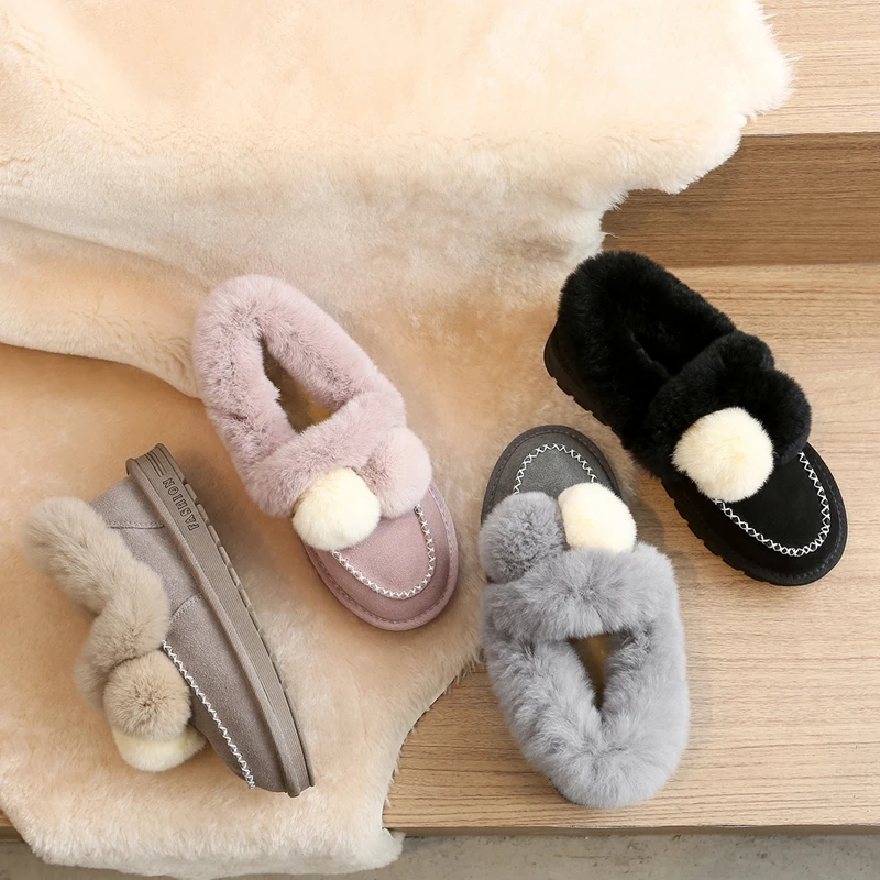 2021 Winter Ankle Boots Natural-fur Warm Plush Boots Women Cowhide Suede Leather Boots Slip-on Ladies Snow Boots
2021 Winter Ankle Boots Natural-fur Warm Plush Boots Women Cowhide Suede Leather Boots Slip-on Ladies Snow Boots