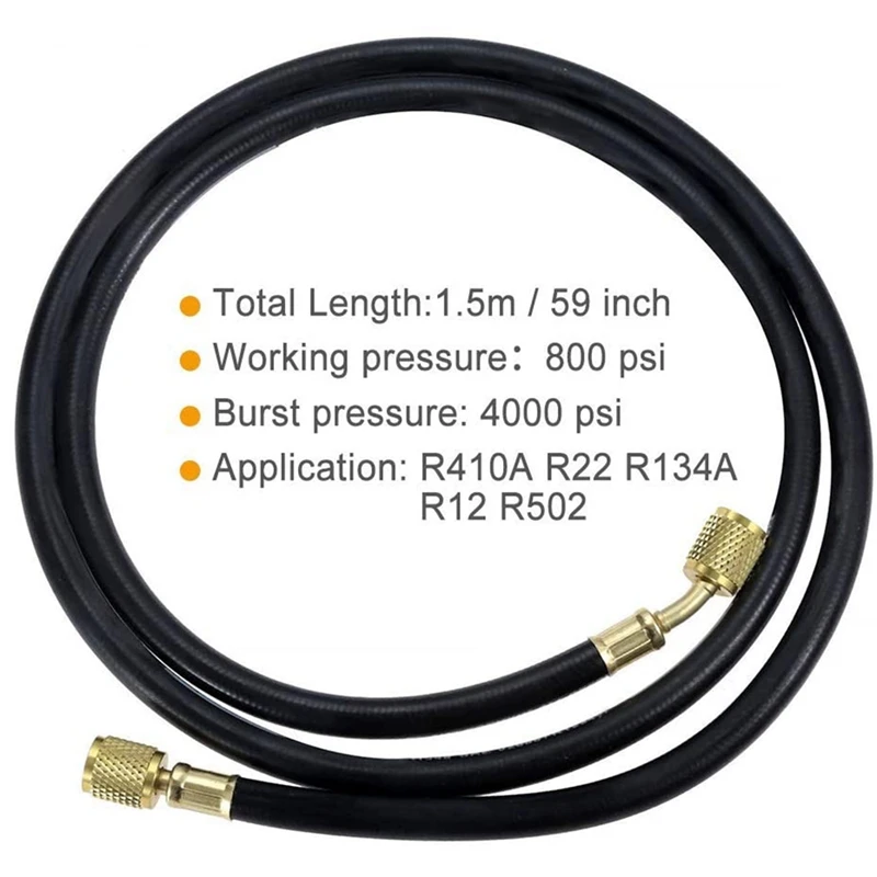 R12 R410 Refrigerant Charging Valve,with 59inch R410A AC Refrigerant Hoses, Safety Adapter Flow Control Ball Valve
R12 R410 Refrigerant Charging Valve,with 59inch R410A AC Refrigerant Hoses, Safety Adapter Flow Control Ball Valve