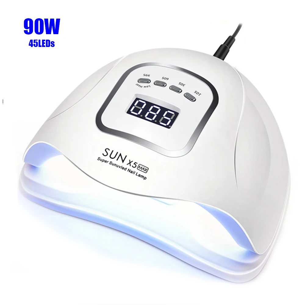 

SUNX5 Max 90/72W LED Lamp Nail Dryer Gel Polish 10/30/60/99s Timer Auto Sensor Manicure Tools 45/36 LEDs UV Ice Lamp for Drying