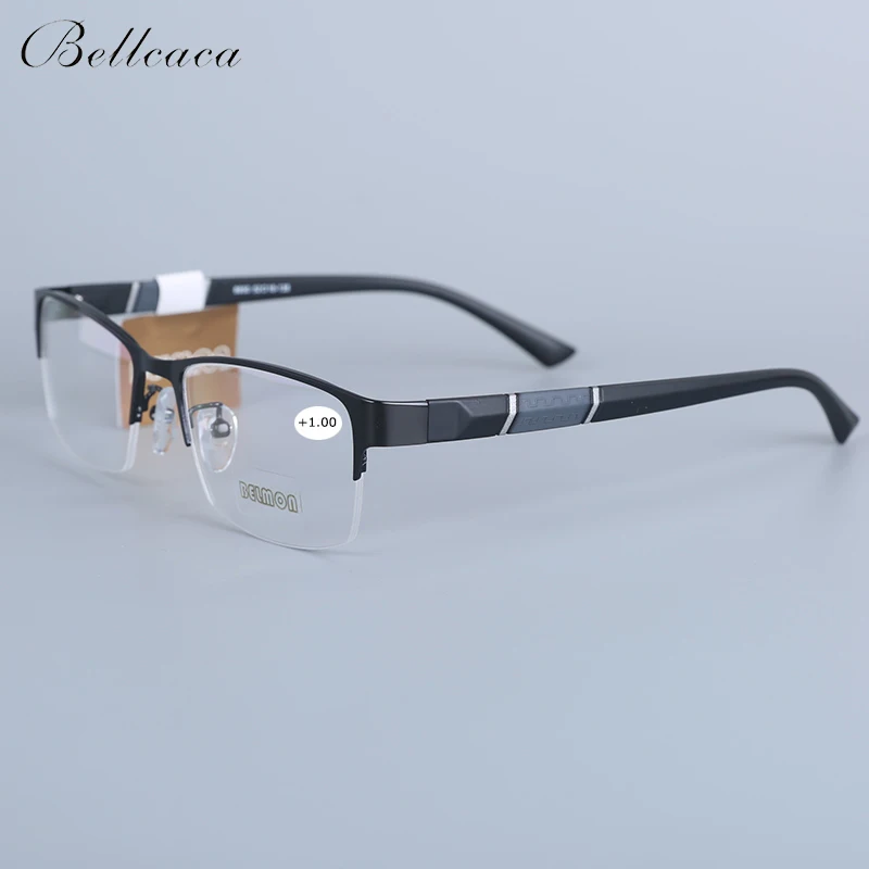 Фото Мужские очки для чтения Bellcaca пресбиопические с диоптриями по рецепту мужчин + 1 0 5