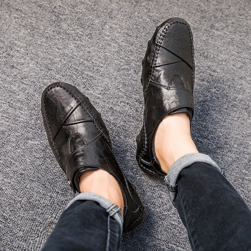 Big Size Loafers Men Oxford Leather Shoes for Men Casual Waterproof Black Shoes Classic Handmade Leather Slip on Shoes Men Brown
Big Size Loafers Men Oxford Leather Shoes for Men Casual Waterproof Black Shoes Classic Handmade Leather Slip on Shoes Men Brown