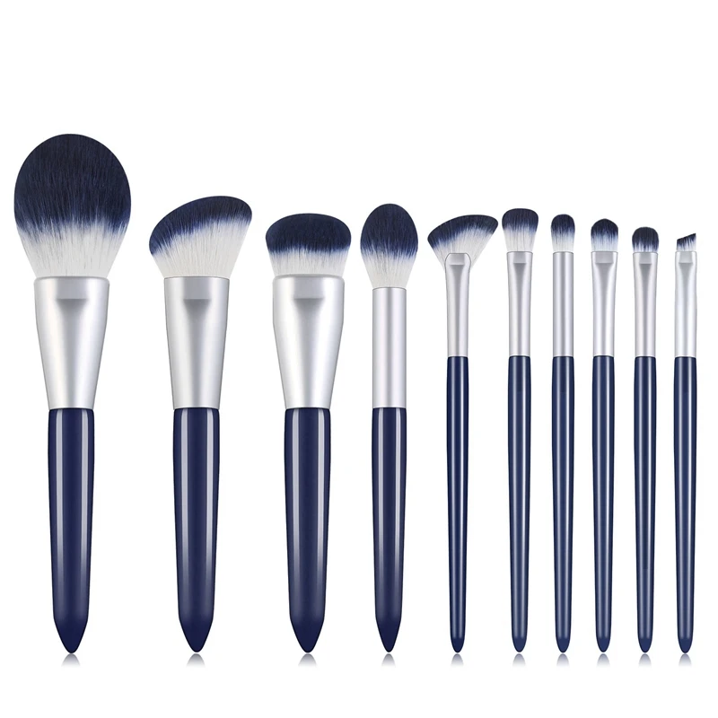 10 Pcs Dark Blue Makeup Brushes Set with Bag Powder Foundation Eyebrow Eyeshadow Blush Make Up Tools Kit
10 Pcs Dark Blue Makeup Brushes Set with Bag Powder Foundation Eyebrow Eyeshadow Blush Make Up Tools Kit