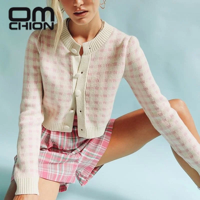 OMCHION Winter Clothing Femme 2021 Korean New Casual Round Neck Plaid Long Sleeve Sweater Coat Women Chic Short Cardigan BR21
OMCHION Winter Clothing Femme 2021 Korean New Casual Round Neck Plaid Long Sleeve Sweater Coat Women Chic Short Cardigan BR21