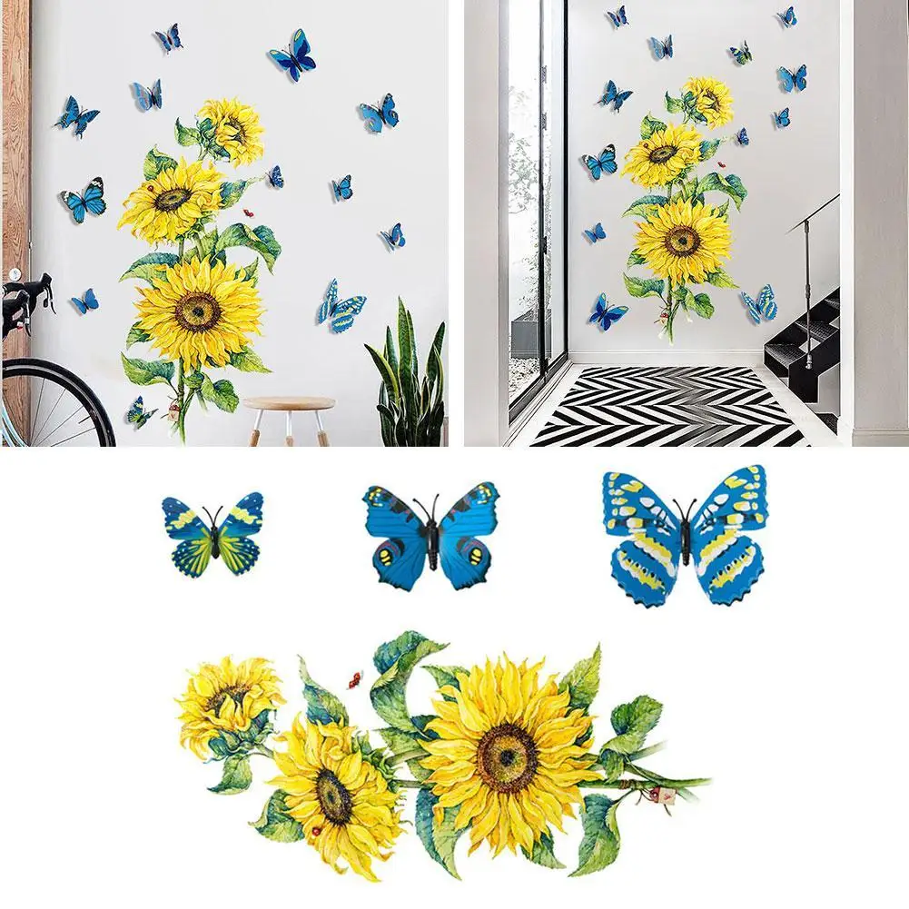Sunflower Wall Stickers 3d Color Stereo Butterfly Living Wall Stickers Background Room Bedroom Decorative Stickers H0Q8
Sunflower Wall Stickers 3d Color Stereo Butterfly Living Wall Stickers Background Room Bedroom Decorative Stickers H0Q8