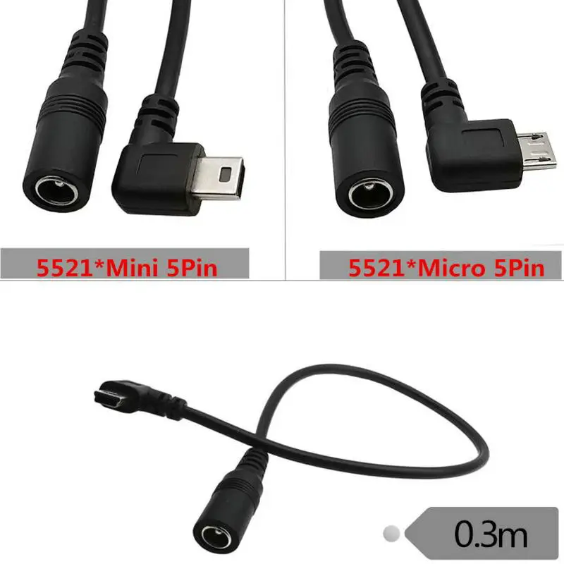 3A DC 5,5 мм x 2,1 мм Цилиндрический разъем к Micro 5P / mini 5P Штекерный разъем питания короткий кабель 0,3 м
3A DC 5,5 мм x 2,1 мм Цилиндрический разъем к Micro 5P / mini 5P Штекерный разъем питания короткий кабель 0,3 м