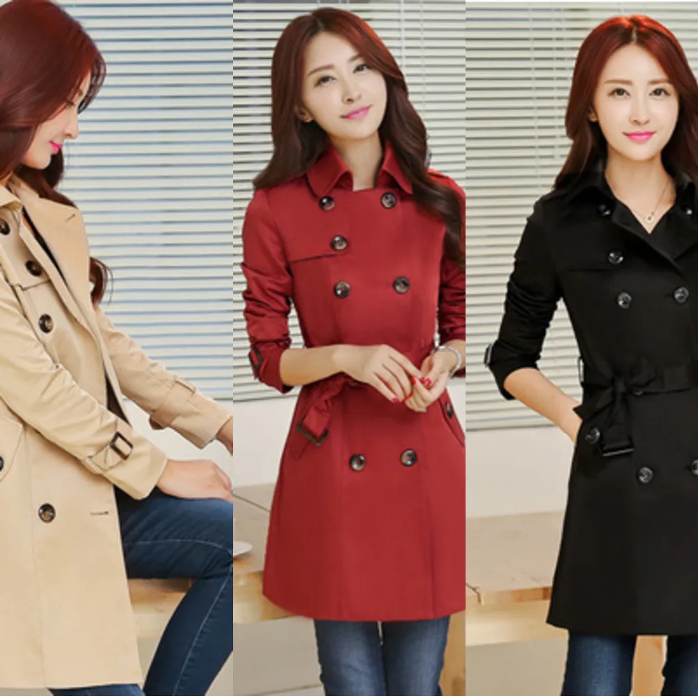 And Women Spring Autumn Fashion Korea Style Slim Fit Khaki Color Trench Female Casual Long Coat Trench Cloth
And Women Spring Autumn Fashion Korea Style Slim Fit Khaki Color Trench Female Casual Long Coat Trench Cloth