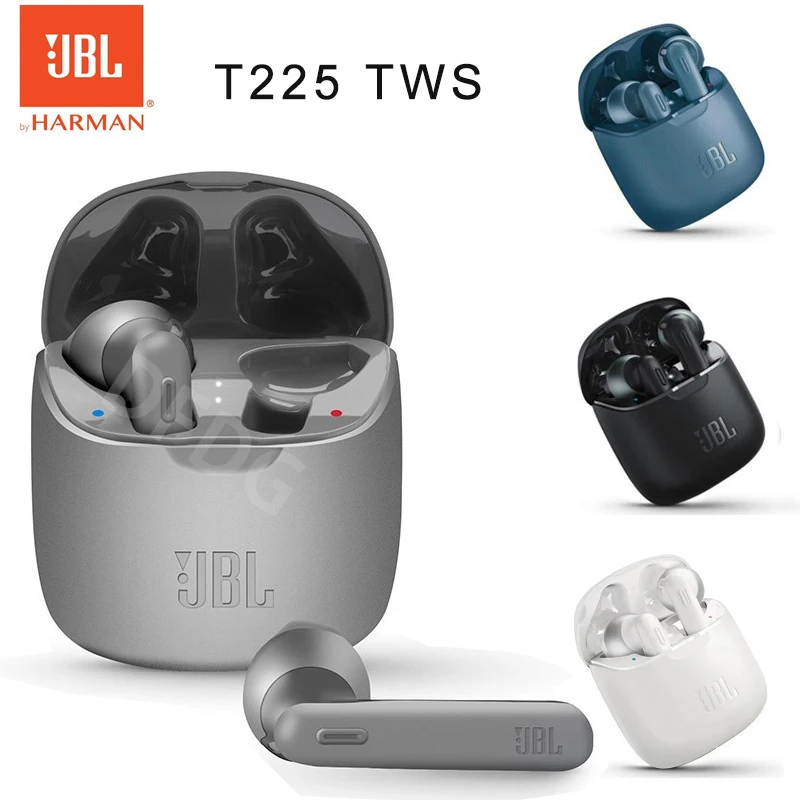 

Беспроводные Bluetooth-наушники JBL TUNE 225TWS, стереонаушники T225 TWS с басами, наушники JBL, гарнитура с микрофоном и зарядным чехлом