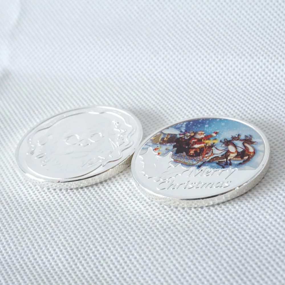 Merry Christmas Snowman Deer Gold/Silver Commemorative 1.57"*0.12" Santa Claus Coin Collectibles With Coin Capsule
Merry Christmas Snowman Deer Gold/Silver Commemorative 1.57"*0.12" Santa Claus Coin Collectibles With Coin Capsule
