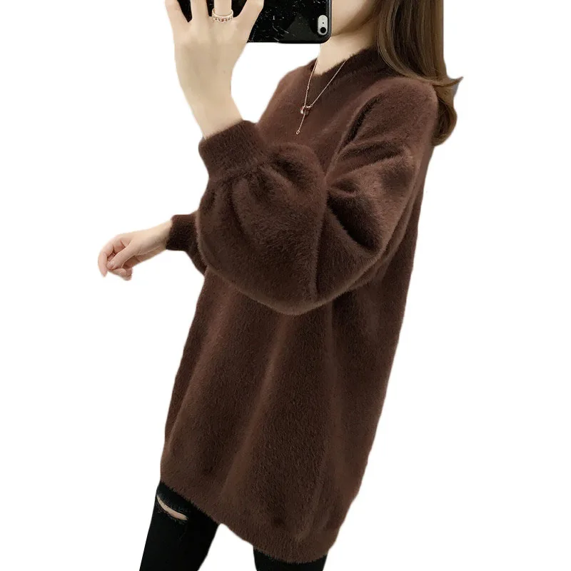 Sweater Women 2020 Autumn Winter Thick Warm Cashmere Pullovers Tops Female Solid Color Loose Water Velvet Knitted Sweater W1747
Sweater Women 2020 Autumn Winter Thick Warm Cashmere Pullovers Tops Female Solid Color Loose Water Velvet Knitted Sweater W1747