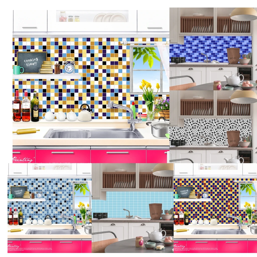 MagiDeal Self Adhesive Mosaic Tile Glitter Wall Sticker Kitchen Bathroom Backsplash Wall Mounted 3D Sticker Tiles
MagiDeal Self Adhesive Mosaic Tile Glitter Wall Sticker Kitchen Bathroom Backsplash Wall Mounted 3D Sticker Tiles
