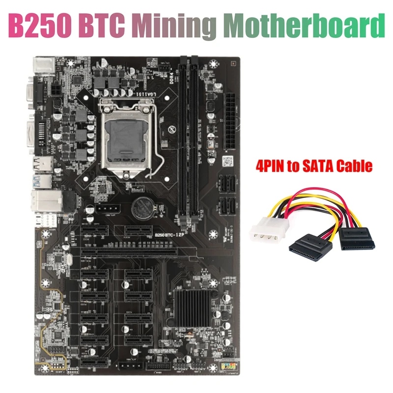 Материнская плата B250 для майнинга BTC с 4-контактным кабелем SATA, 12 слотов для графической карты LGA 1151 DDR4 USB3.0 для майнинга BTC
Материнская плата B250 для майнинга BTC с 4-контактным кабелем SATA, 12 слотов для графической карты LGA 1151 DDR4 USB3.0 для майнинга BTC